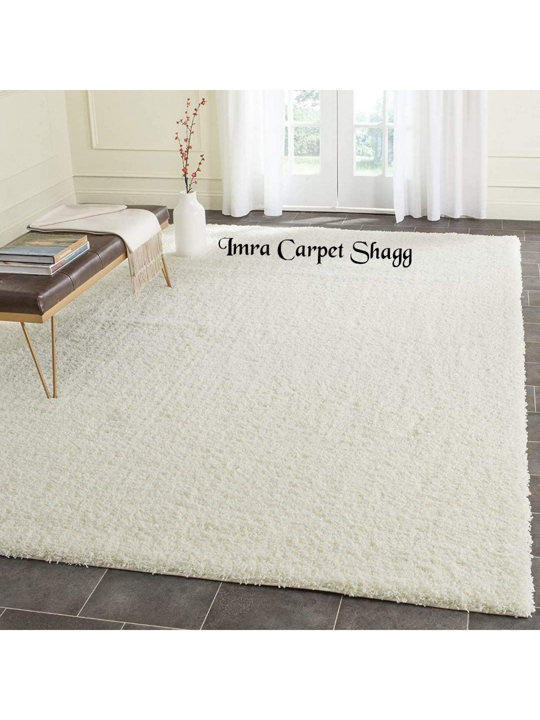 

IMRA CARPET Grey Hand-Tufted Shaggy Carpet