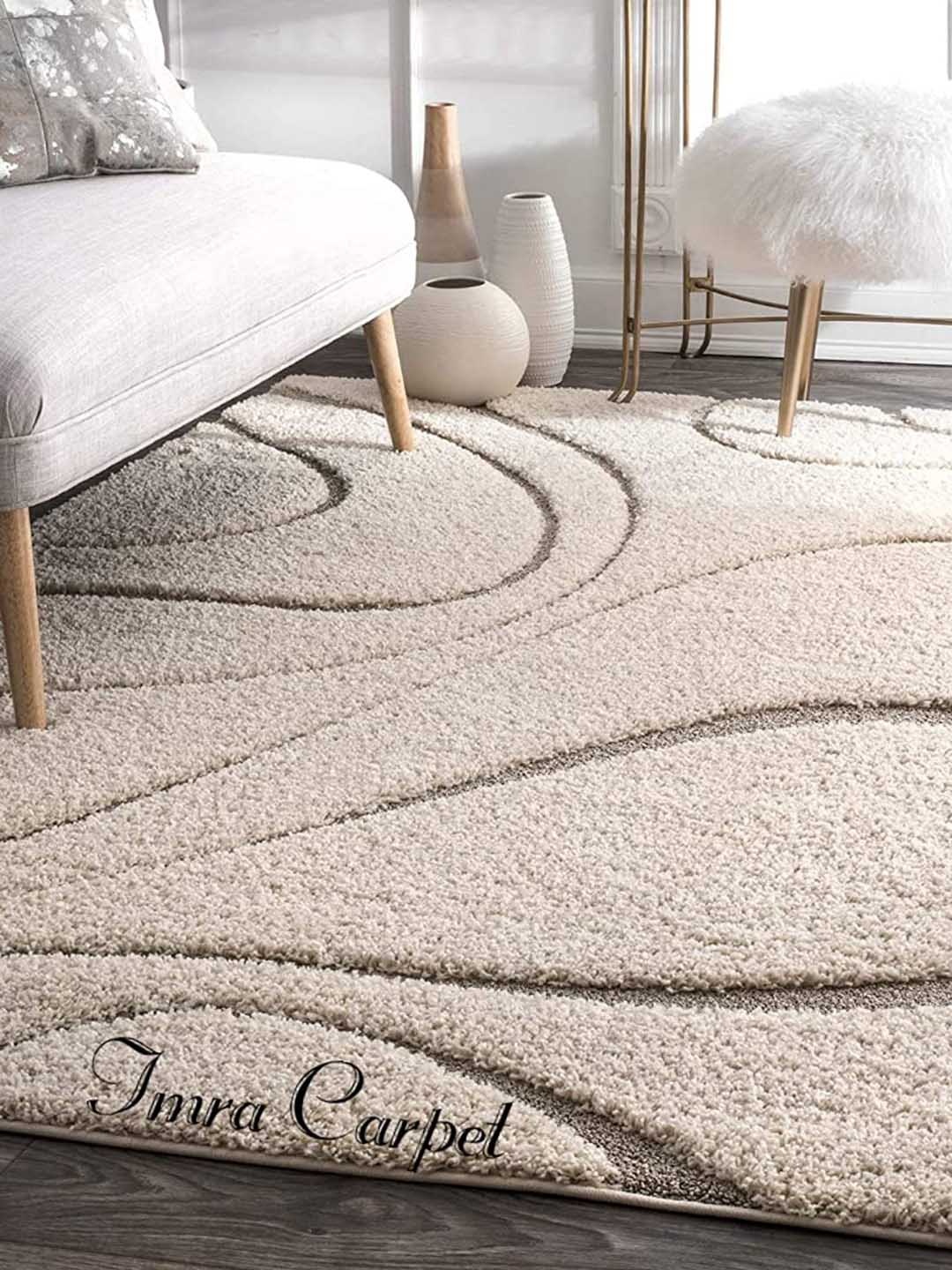 

IMRA CARPET Grey Abstract Anti-Skid Polyester Carpet