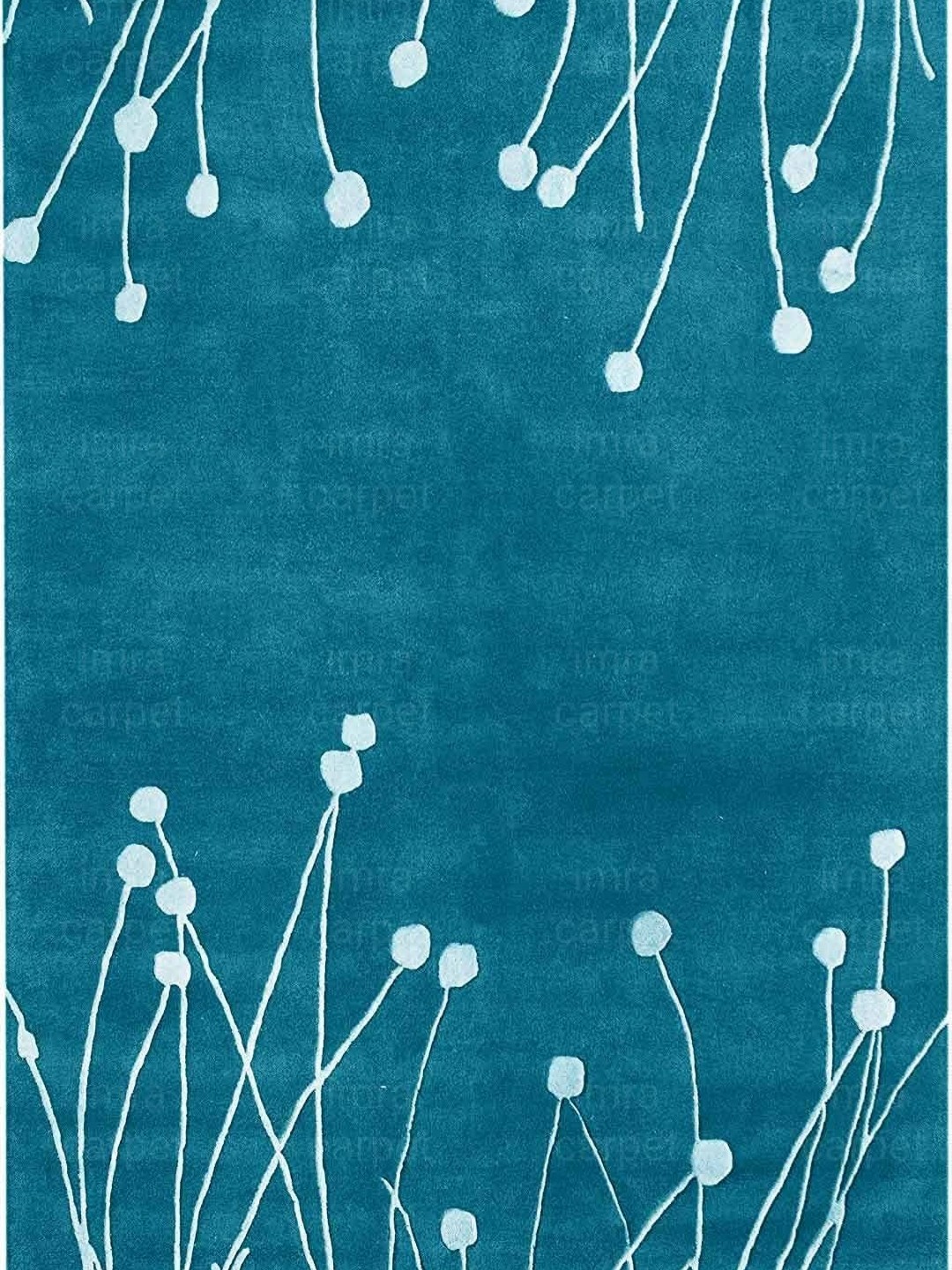

IMRA CARPET Brown Floral Contemporary Hand-Tufted Carpet