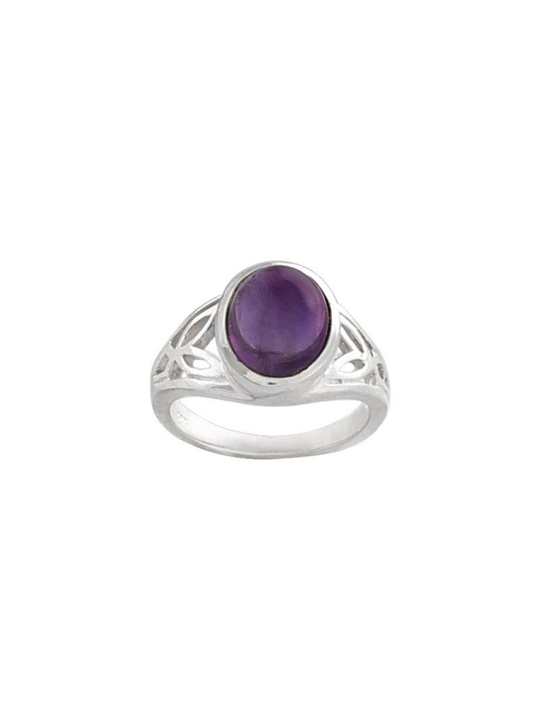 

Exotic India Amethyst Stone Sterling Silver Studded Ring