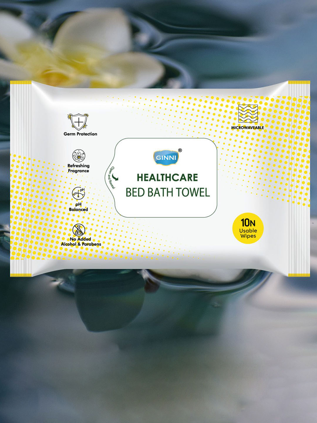 

Ginni Set Of 4 Healthcare Bed Bath Towel - 10Pcs Each, White