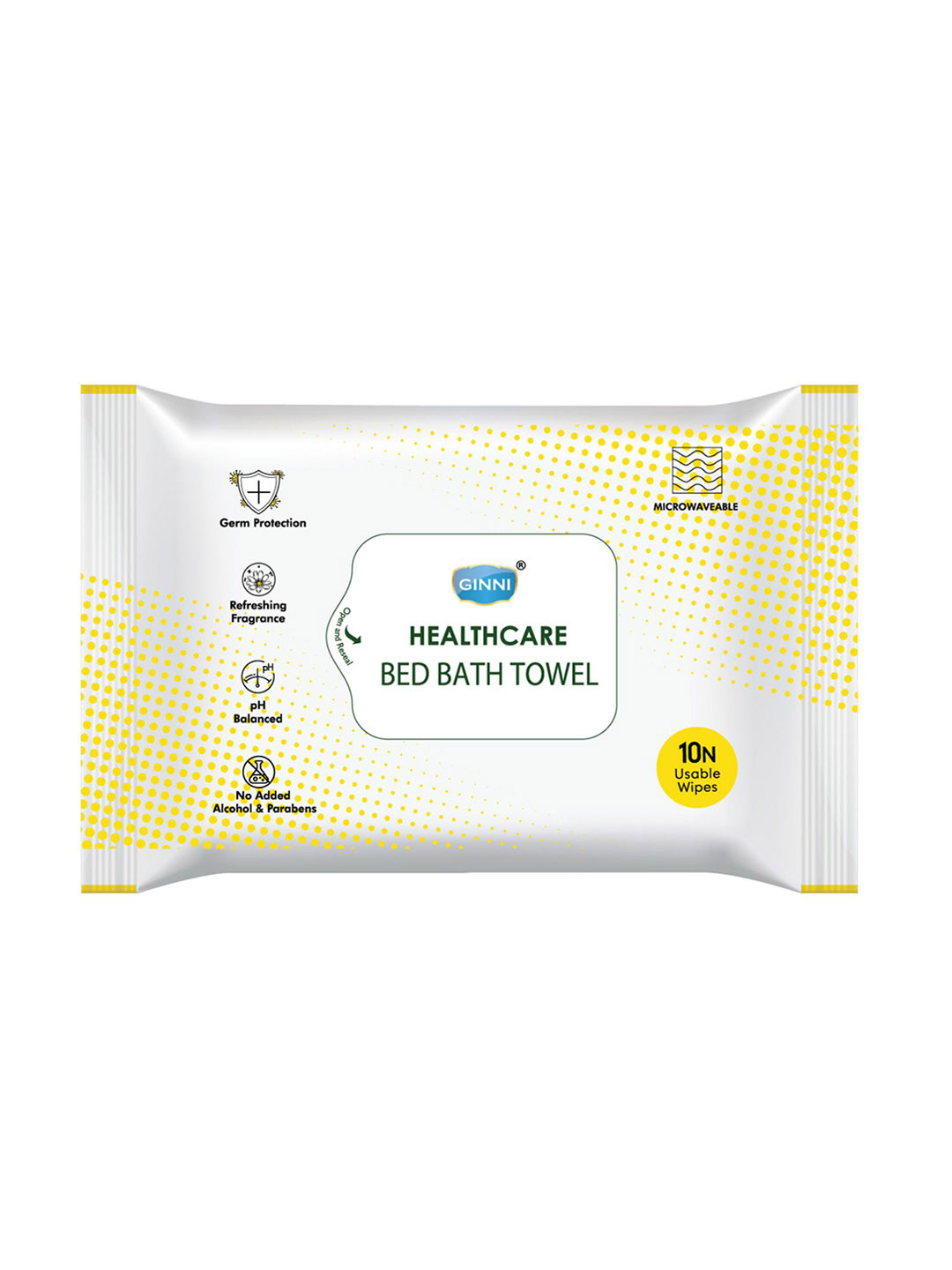 

Ginni Healthcare Bed Bath Towel - 10Pcs, White