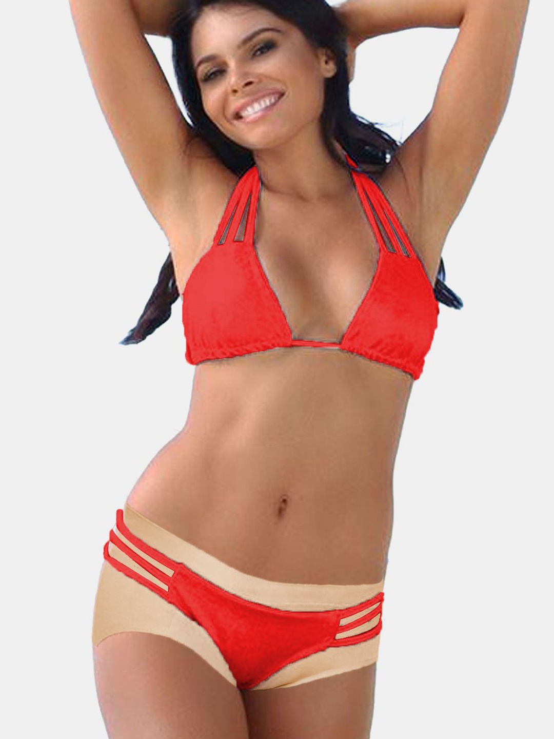 

KRENOZ Non-Padded Lingerie Set BK-29-RED-P2