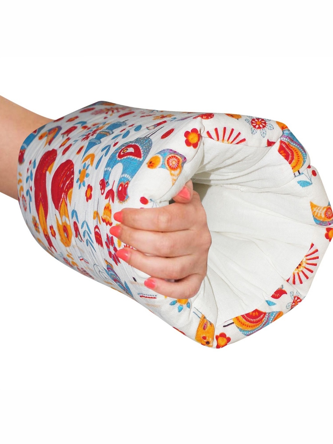 

OSCAR HOME White & Blue Printed Cotton Filled Cotton Breathable Maternity Pillow