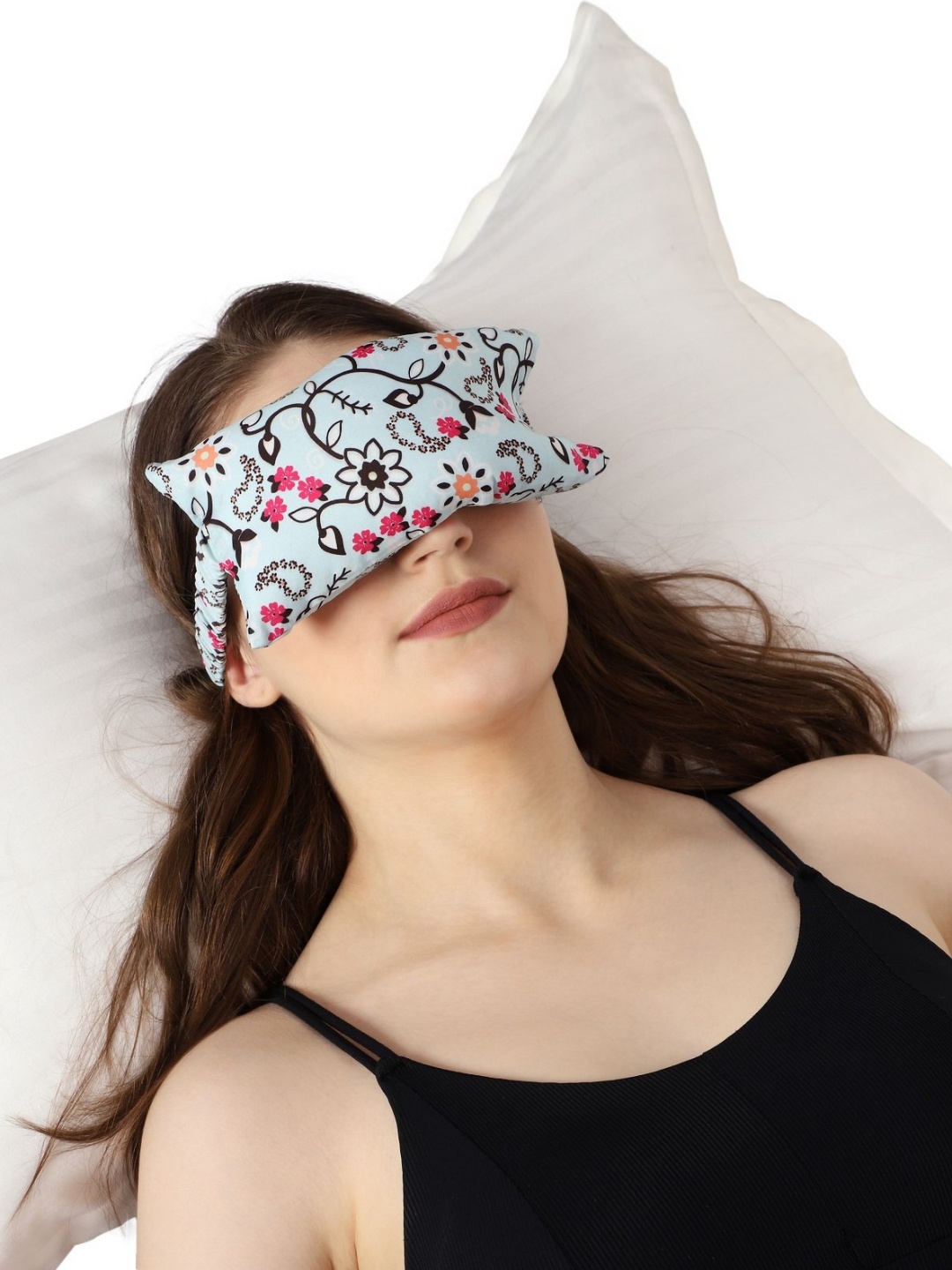 

OSCAR HOME Blue & Pink Floral Printed Cotton Filled Cotton Breathable Sleep Pillow