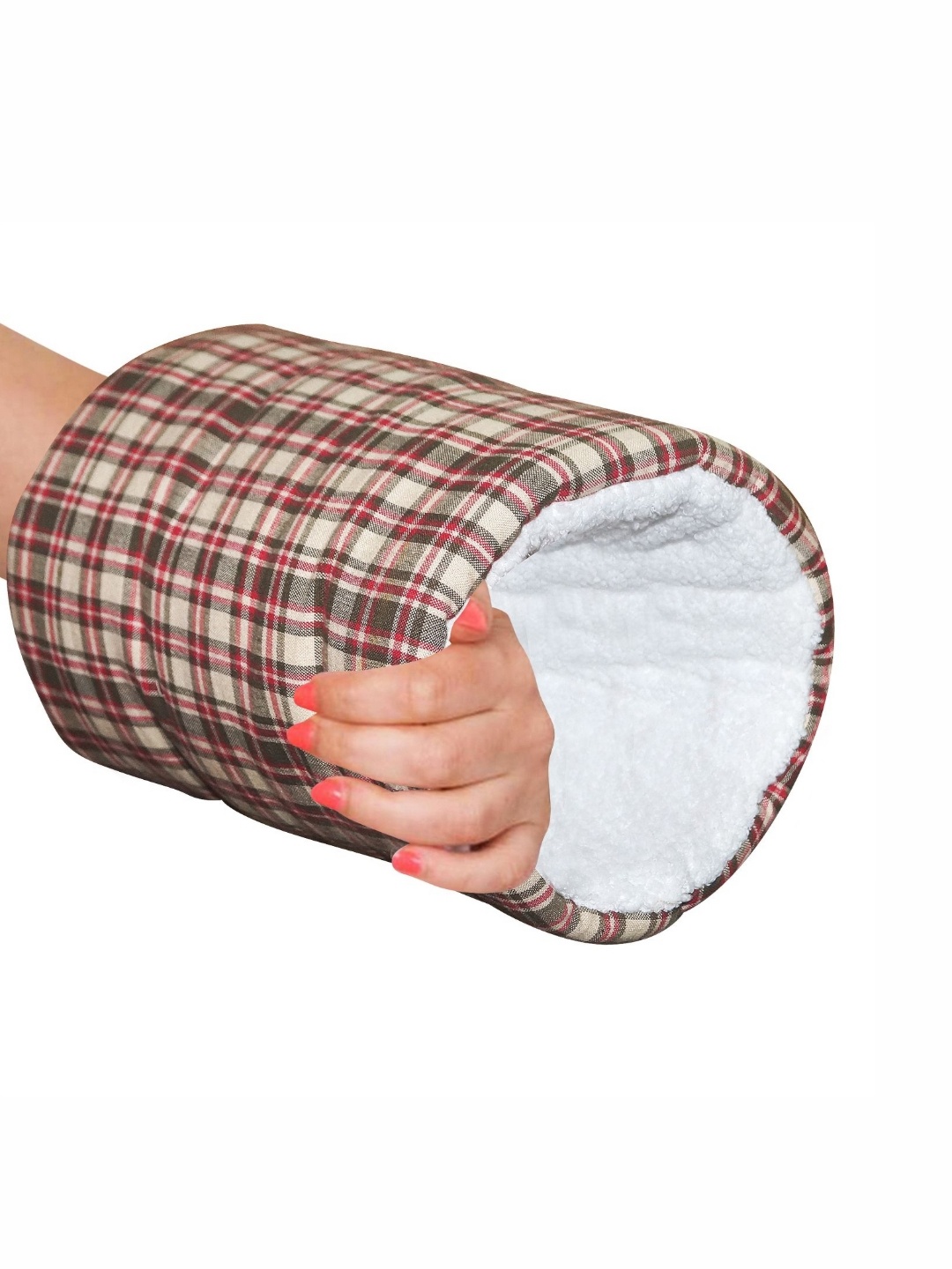 

OSCAR HOME White & Red Checked Cotton Filled Breathable Maternity Pillow
