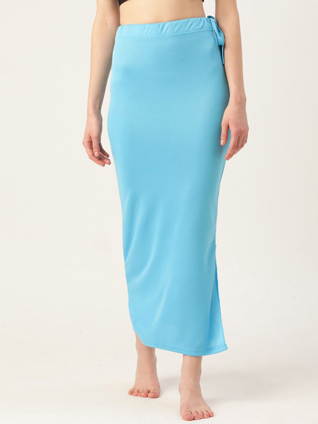 

Ms.Lingies Women Side Slit Saree Shapewear, Turquoise blue