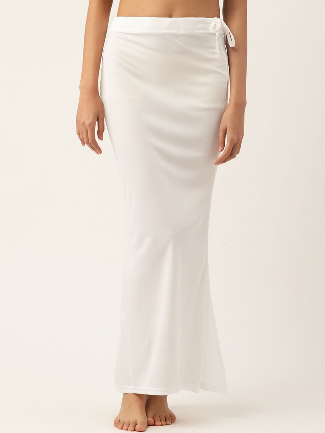 

Ms.Lingies Side Slit Saree Shapewear, White