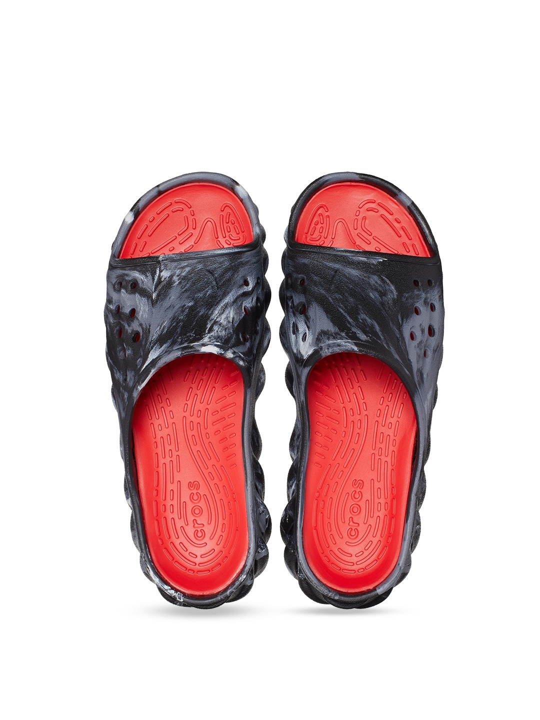 

Crocs Unisex Self Design Croslite Open Toe Sliders, Black