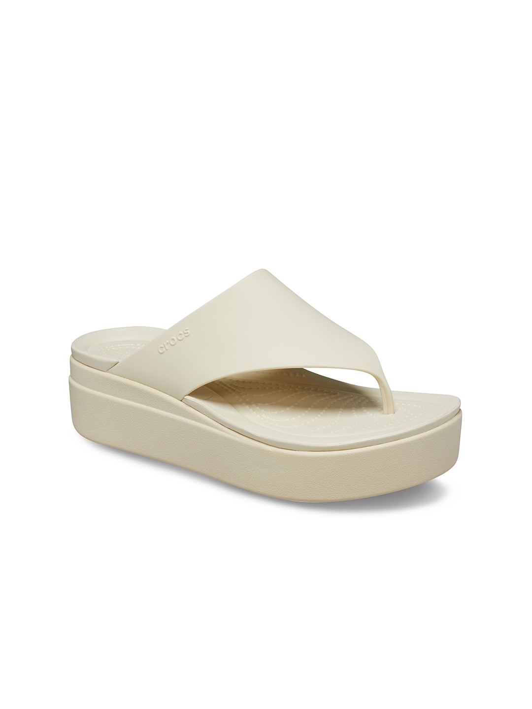 

Crocs Women Croslite Thong Flip-Flops, Beige