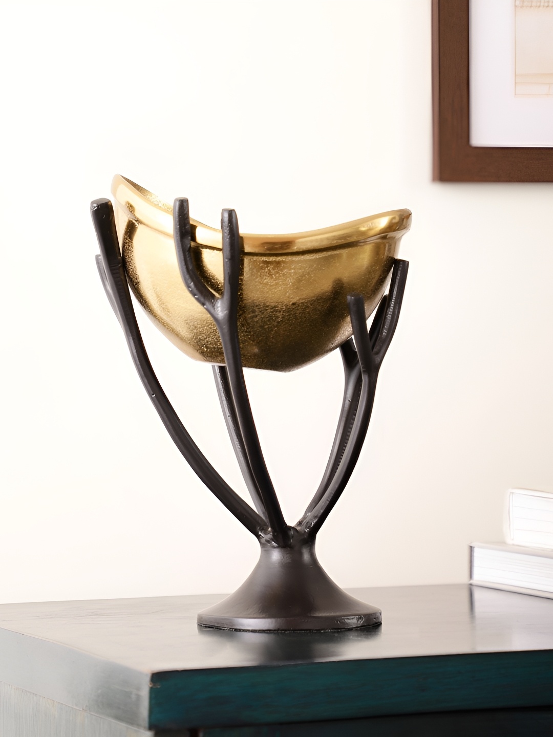 

Decor de Maison Gold Toned & Brown Decorative Bowl