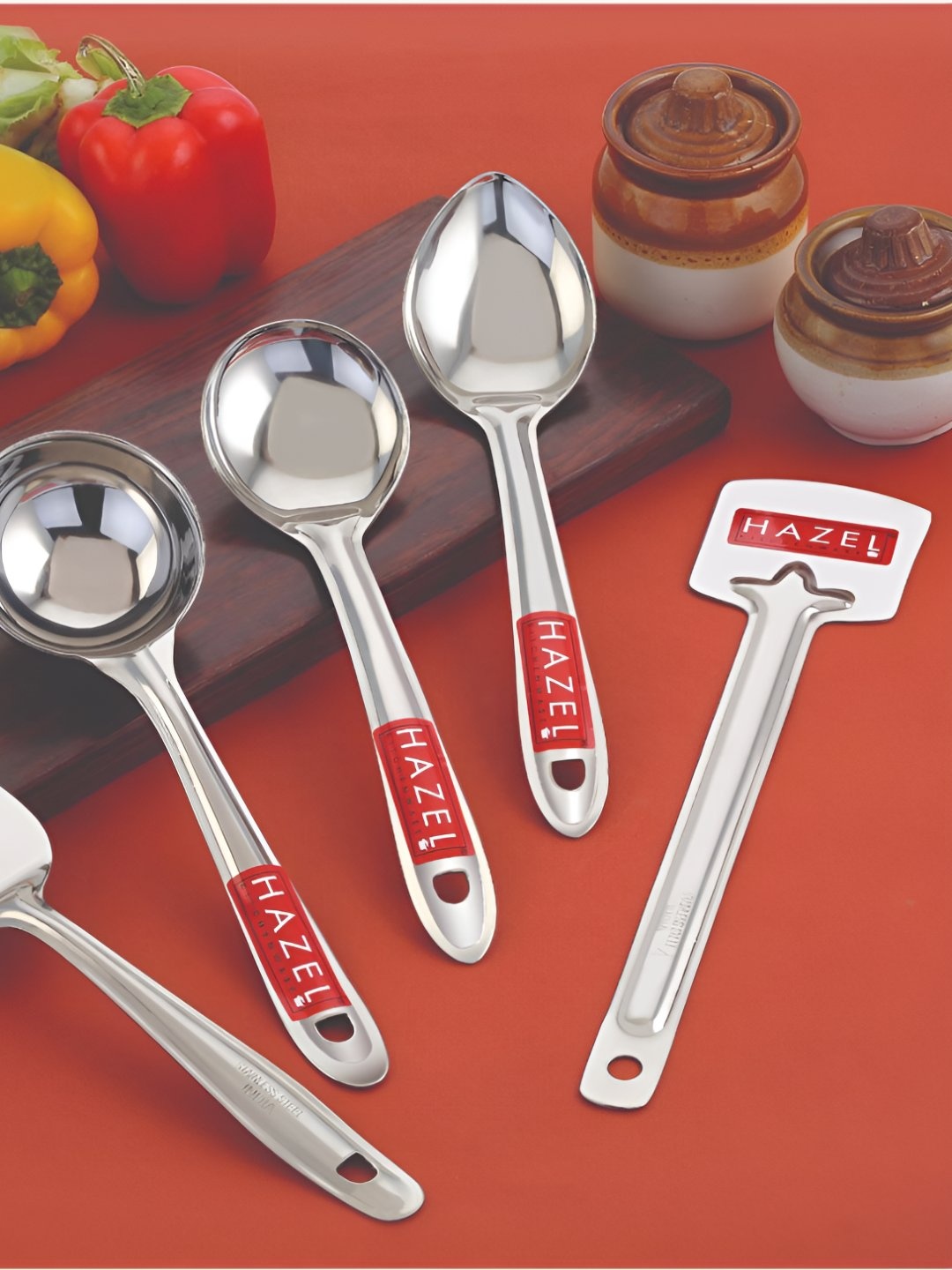 

HAZEL Silver Toned 5 Pieces Stainless Steel Spatula