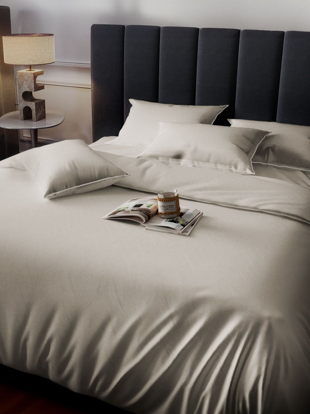 

Myntra Elegant Homes Beige 400 TC King Bedsheet with 2 Pillow Covers