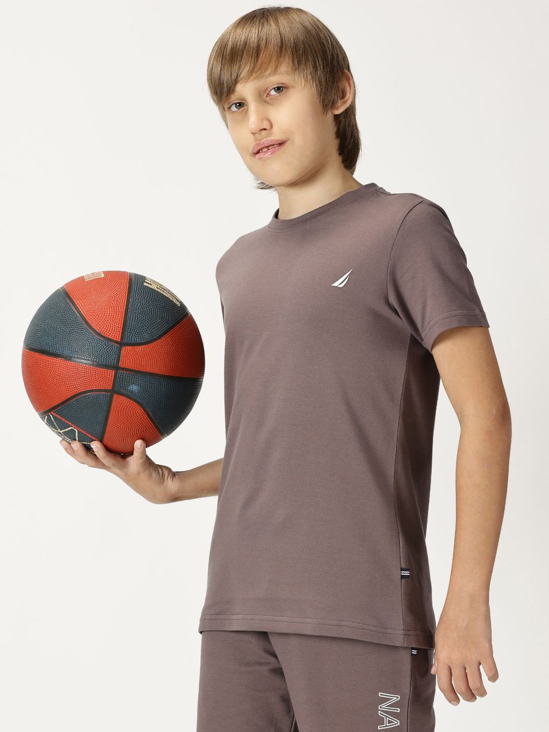 

Nautica Boys Pure Cotton T-shirt with Shorts, Charcoal