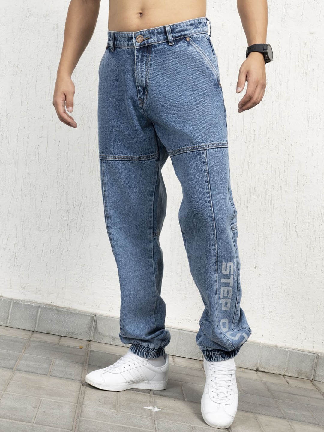 

Hubberholme Men Jogger Mid-Rise Jeans, Blue