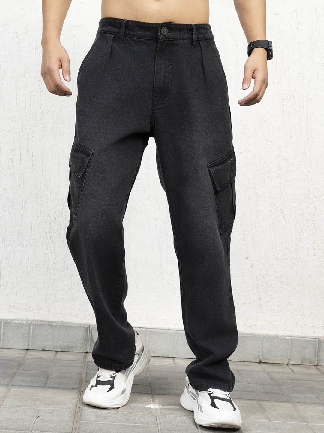 

Hubberholme Men Mid-Rise Relaxed Fit Jeans, Black
