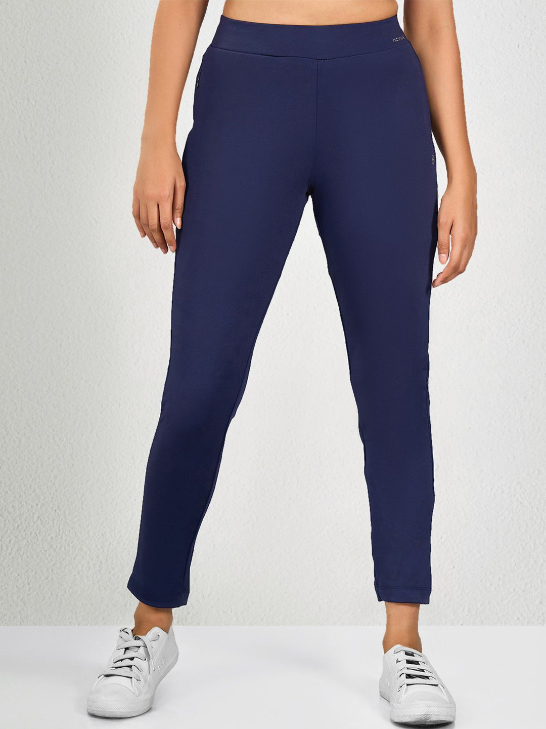 

MAYSIXTY Women Solid Yoga Track Pant, Blue