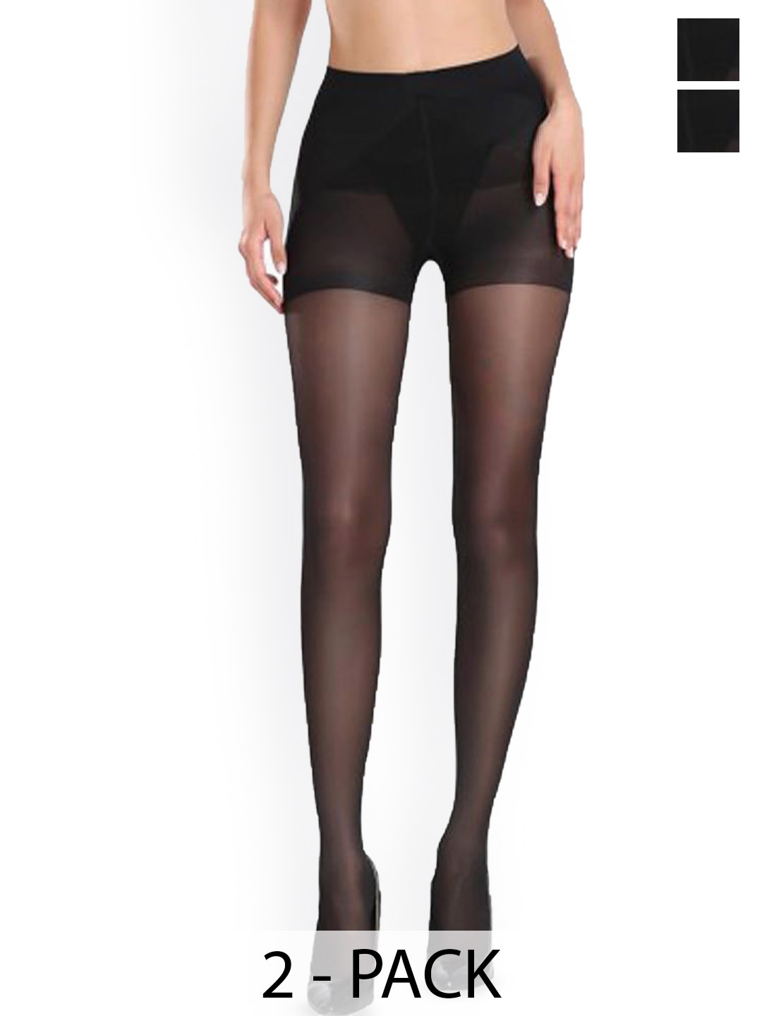 

Softwrap Pack Of 2 Women Pantyhose Sheer Stockings, Black