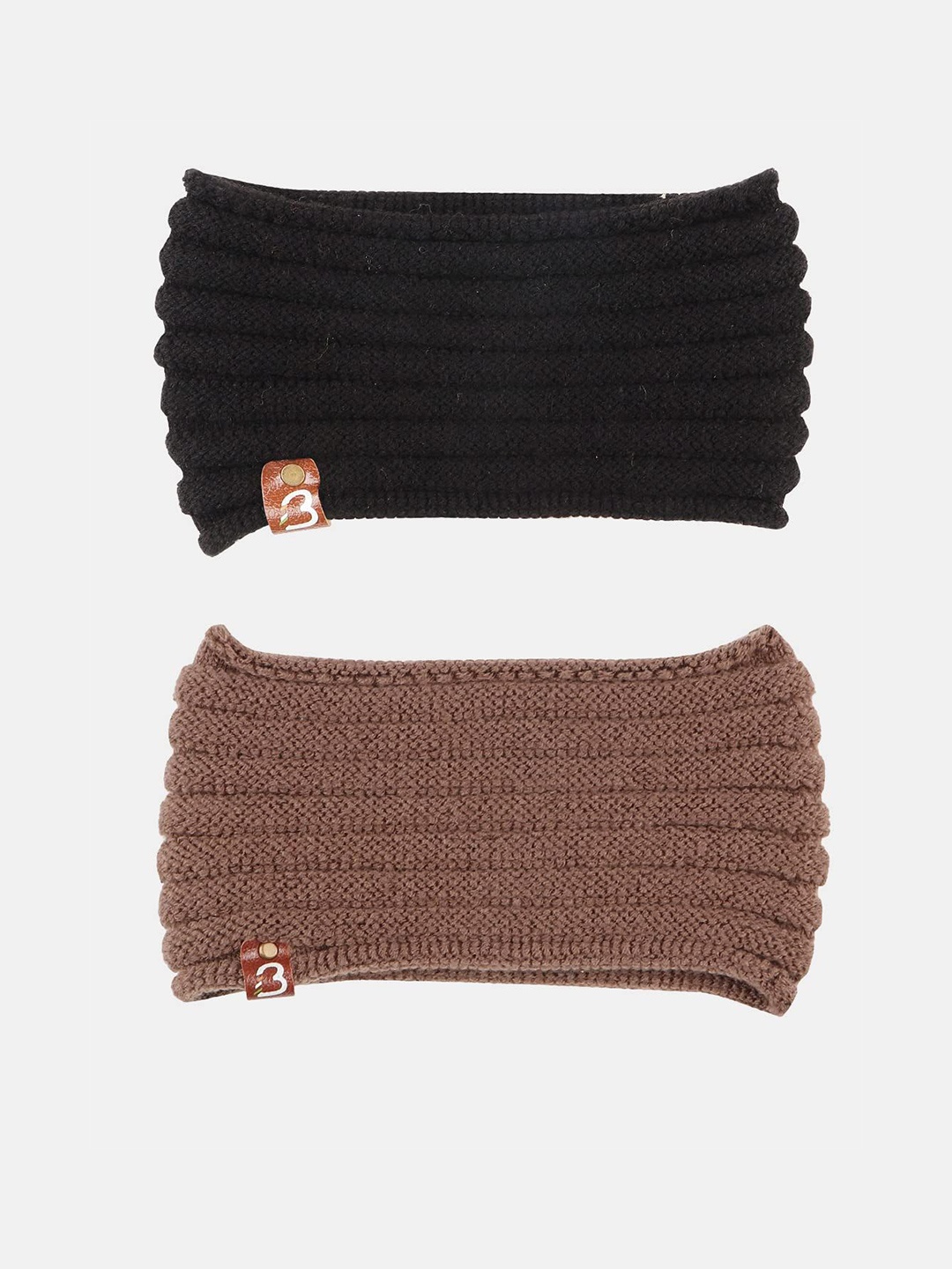 

Bharatasya Men Pack of 2 Chill Wrap Headband, Brown
