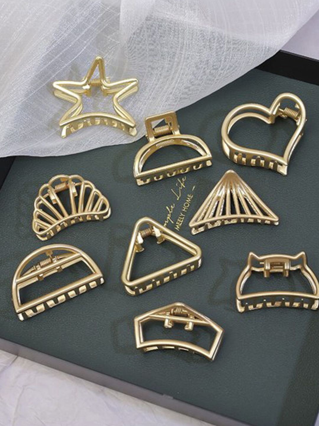 

Softwrap Women Set of 5 Claw Clip, Gold