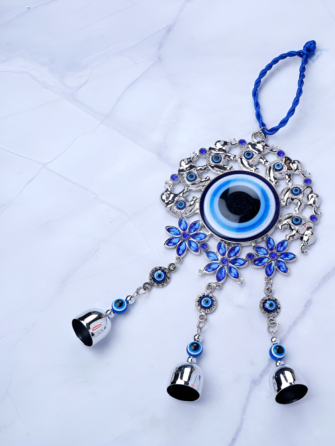 

Archies Blue & Black Textured Evil Eye Wall Hanging