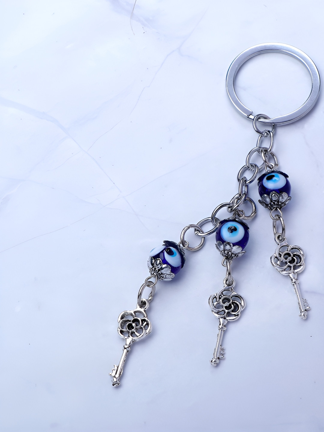 

Archies Evil Eye Key Chain, Silver