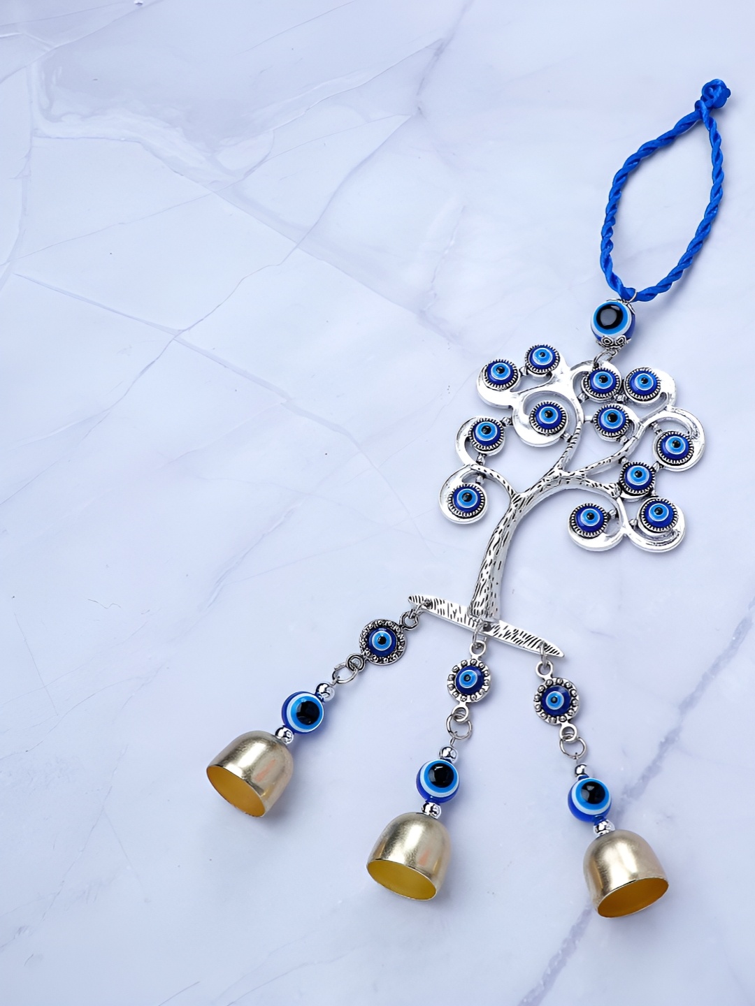 

Archies Blue & Black Textured Evil Eye Wall Hanging