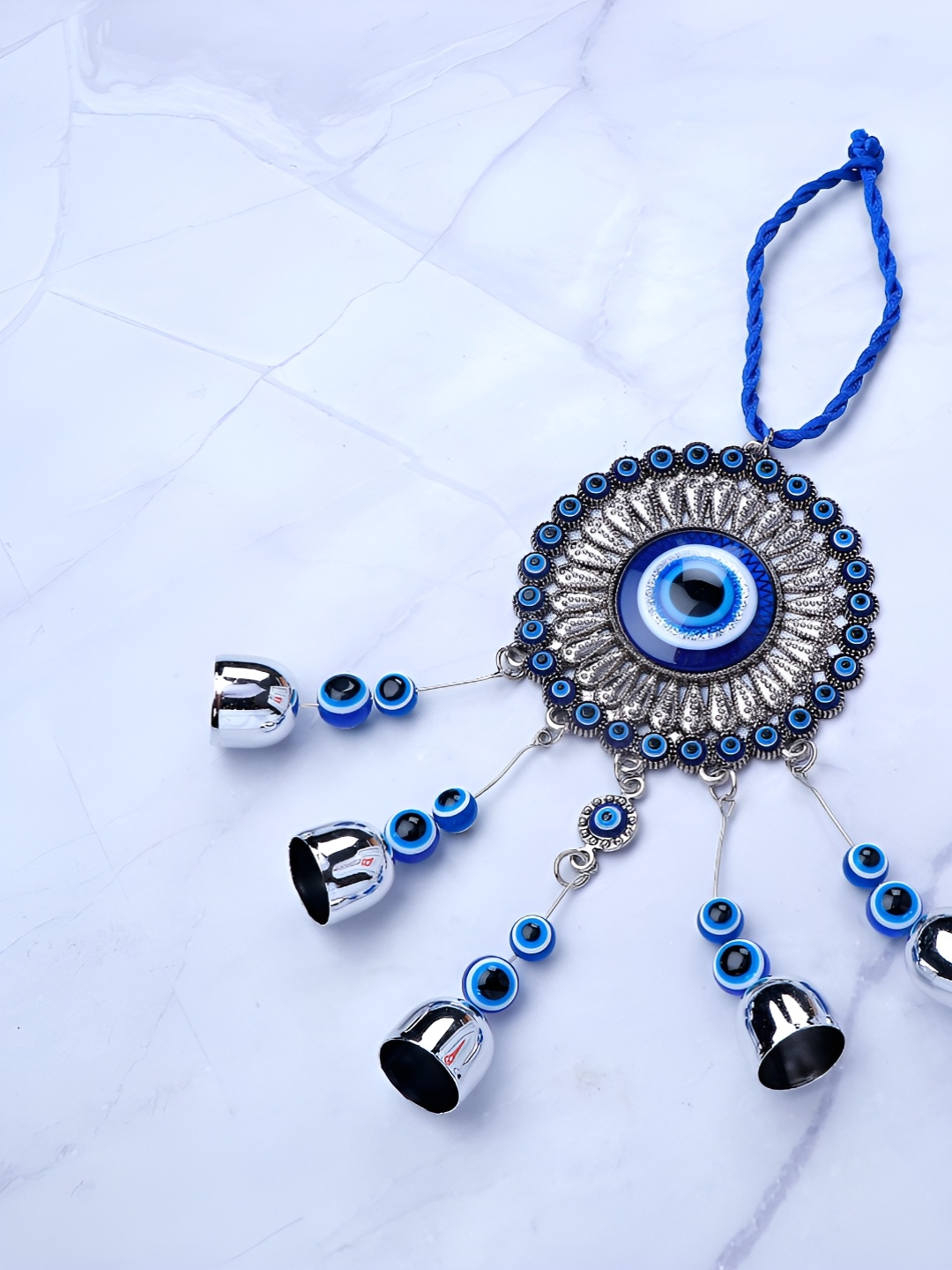 

Archies Blue & Black Textured Evil Eye Wall Hanging