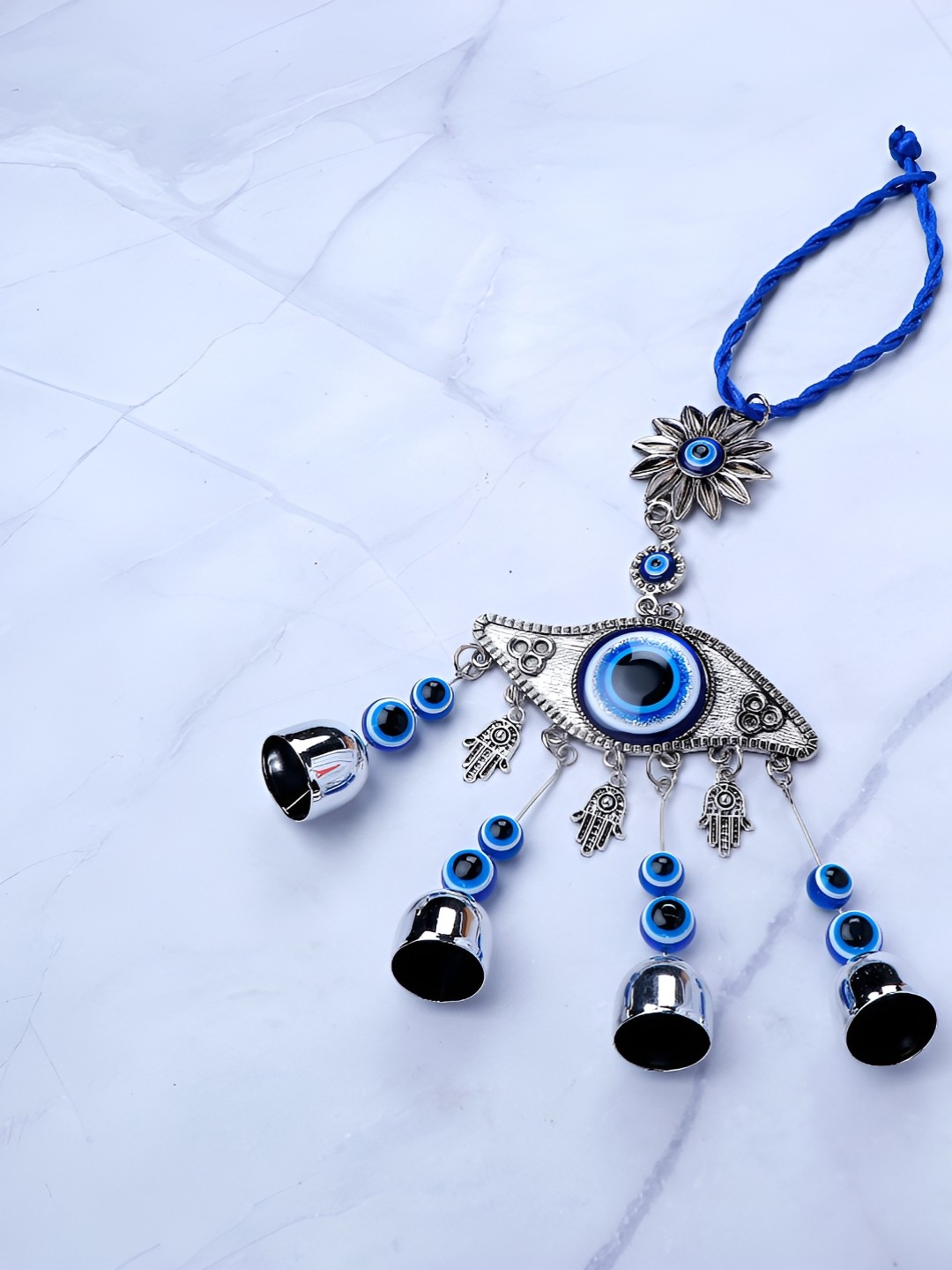 

Archies Blue & Black Textured Evil Eye Wall Hanging
