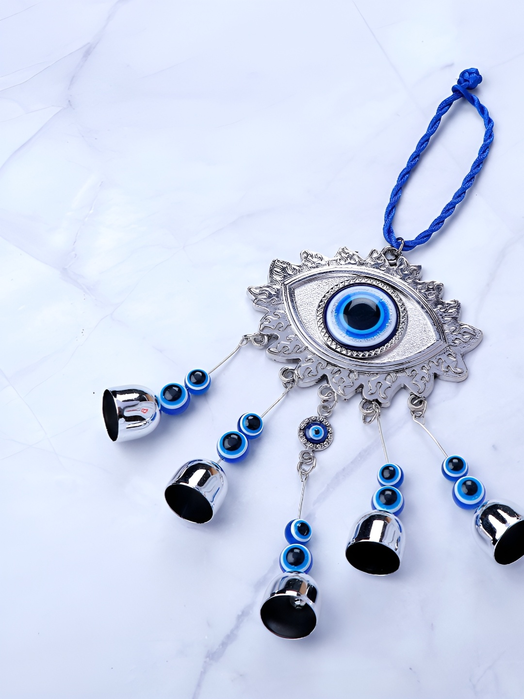 

Archies Blue & Black Textured Evil Eye Wall Hanging