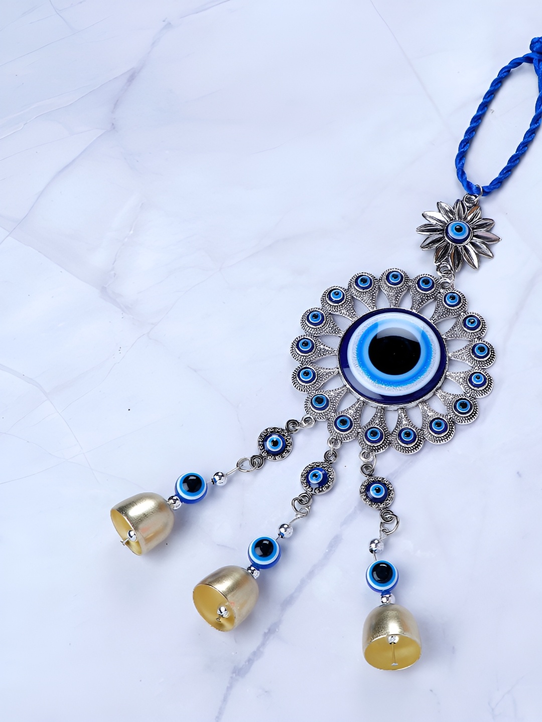 

Archies Blue & Black Textured Evil Eye Wall Hanging