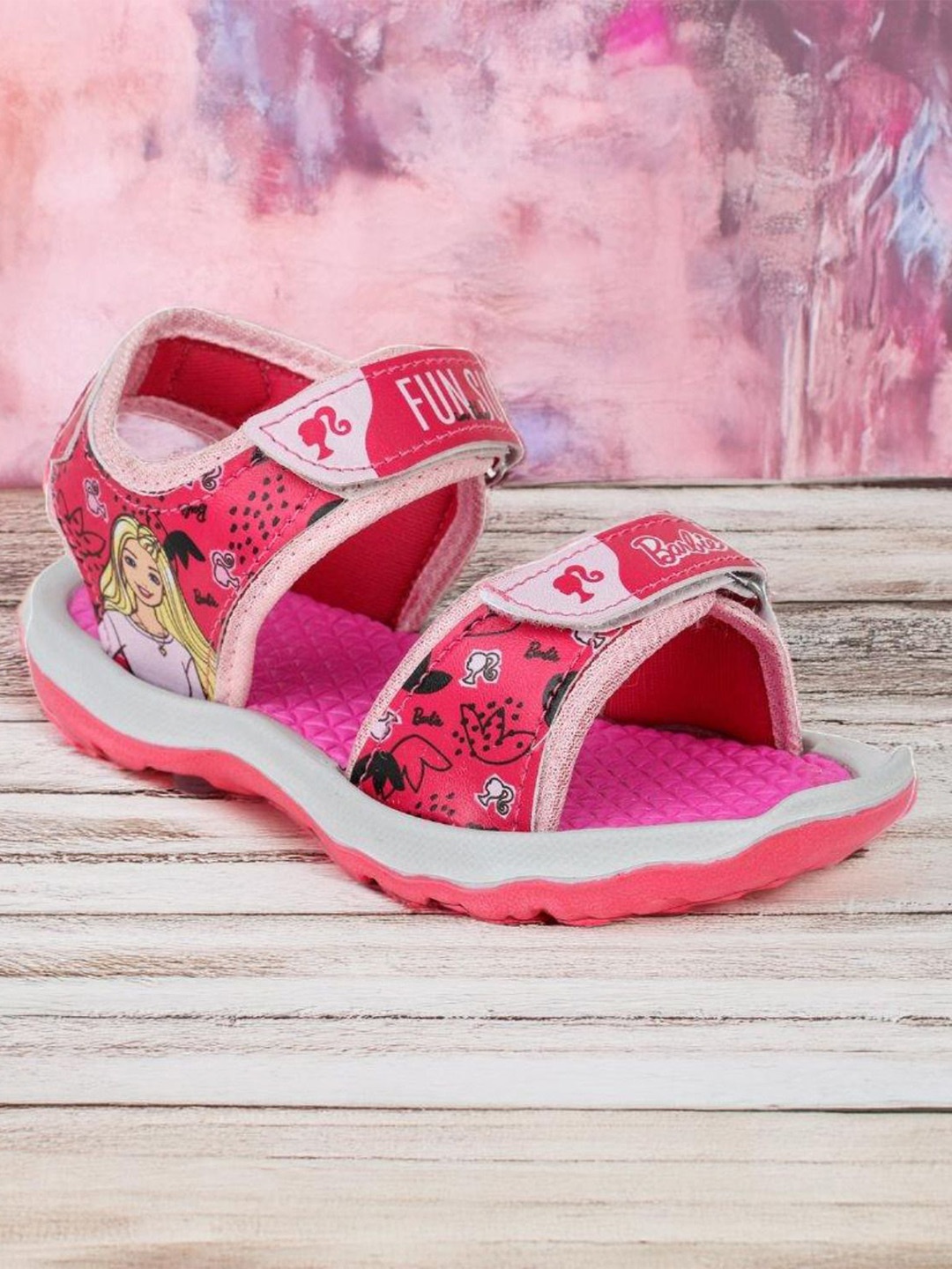 

toothless Girls Printed Sports Sandals, Fuchsia