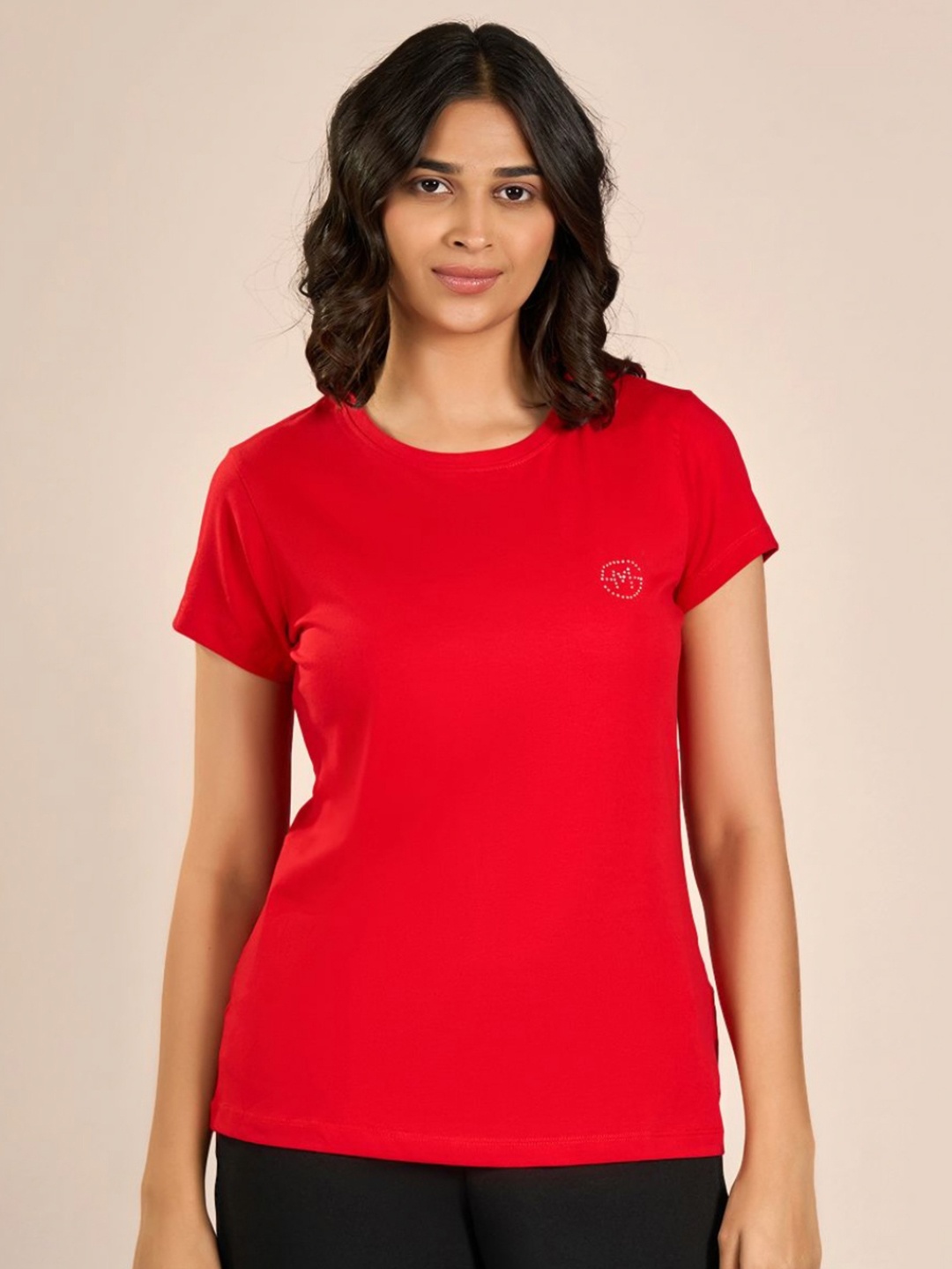 

MAYSIXTY Women Pockets T-shirt, Red