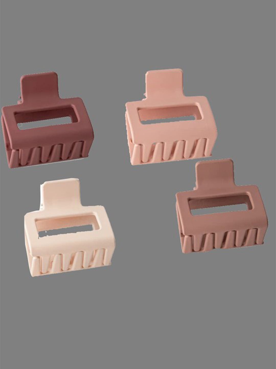 

Softwrap Women Set of 4 Claw Clip, Brown