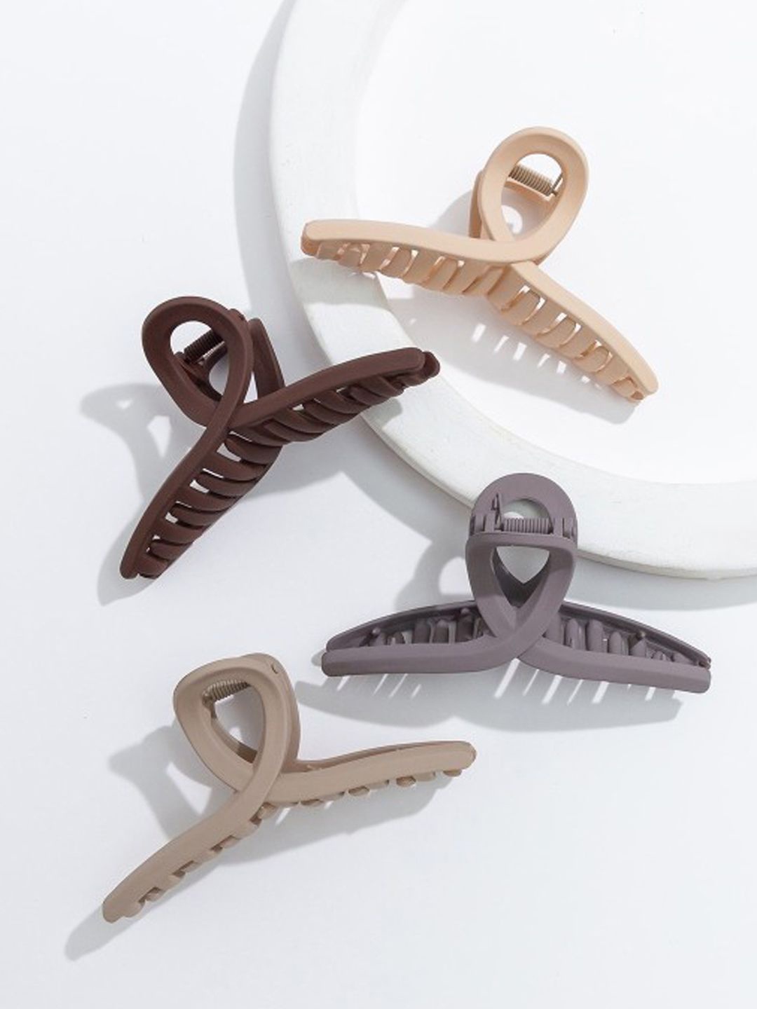 

Softwrap Women Set of 4 Claw Clip, Peach