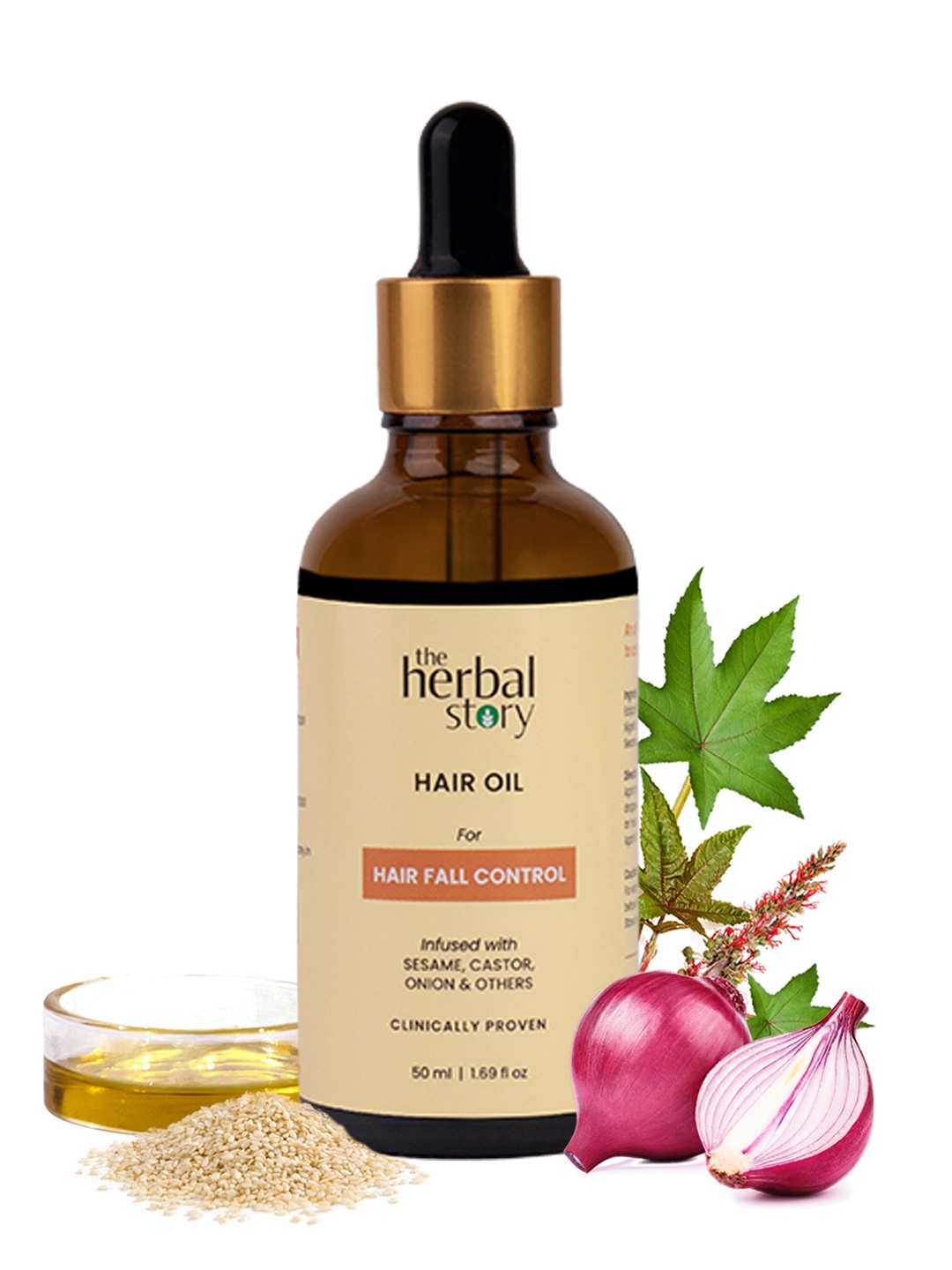 

The Herbal Story Hair Fall Control Oil-50ml, Transparent