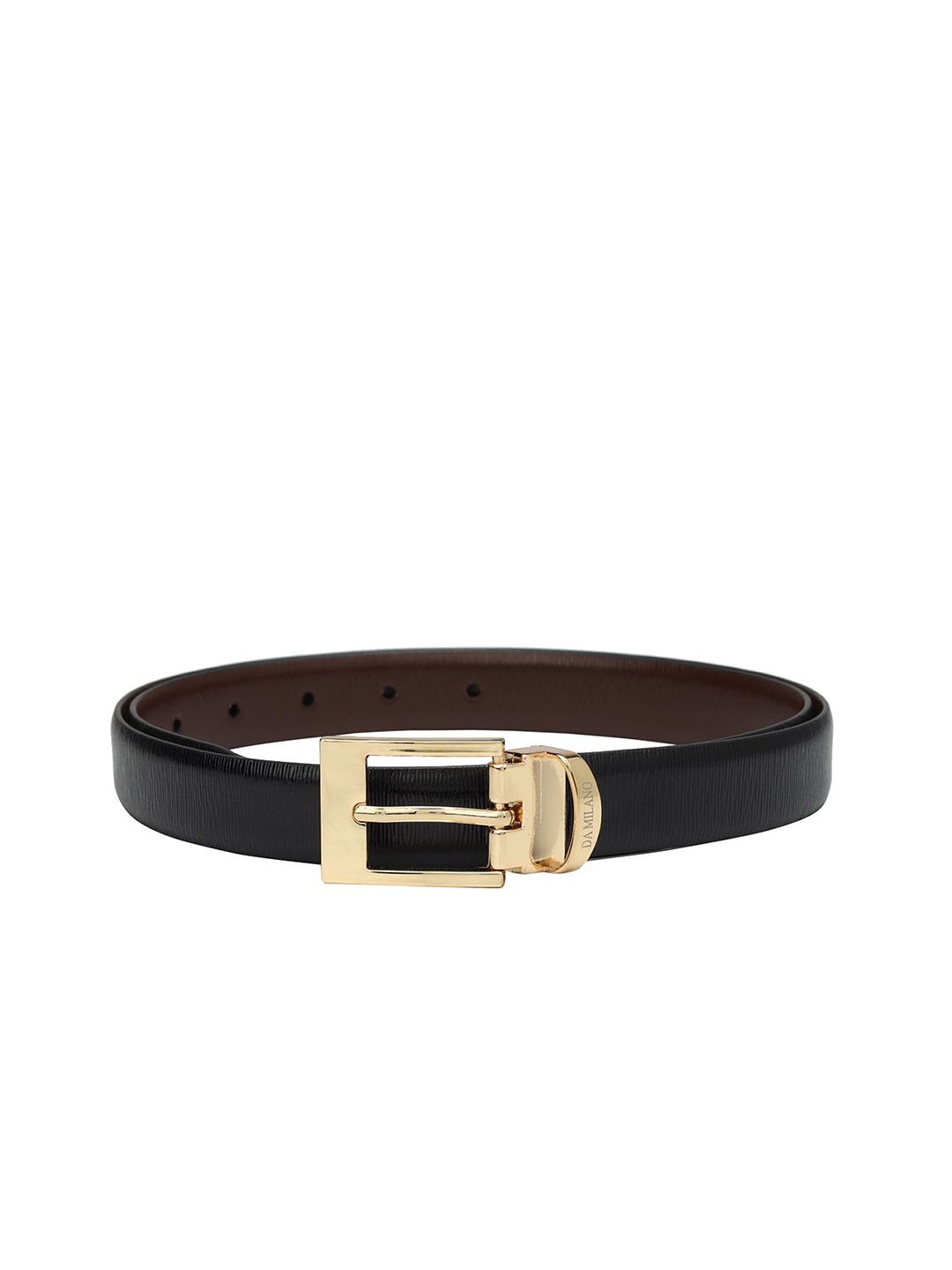 

Da Milano Women Solid Tang Closure Belt, Black
