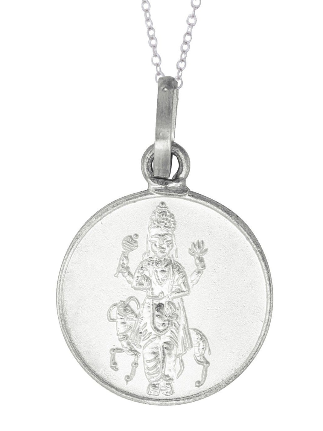 

Exotic India Sterling Silver Lord Mangal Dev Pendant