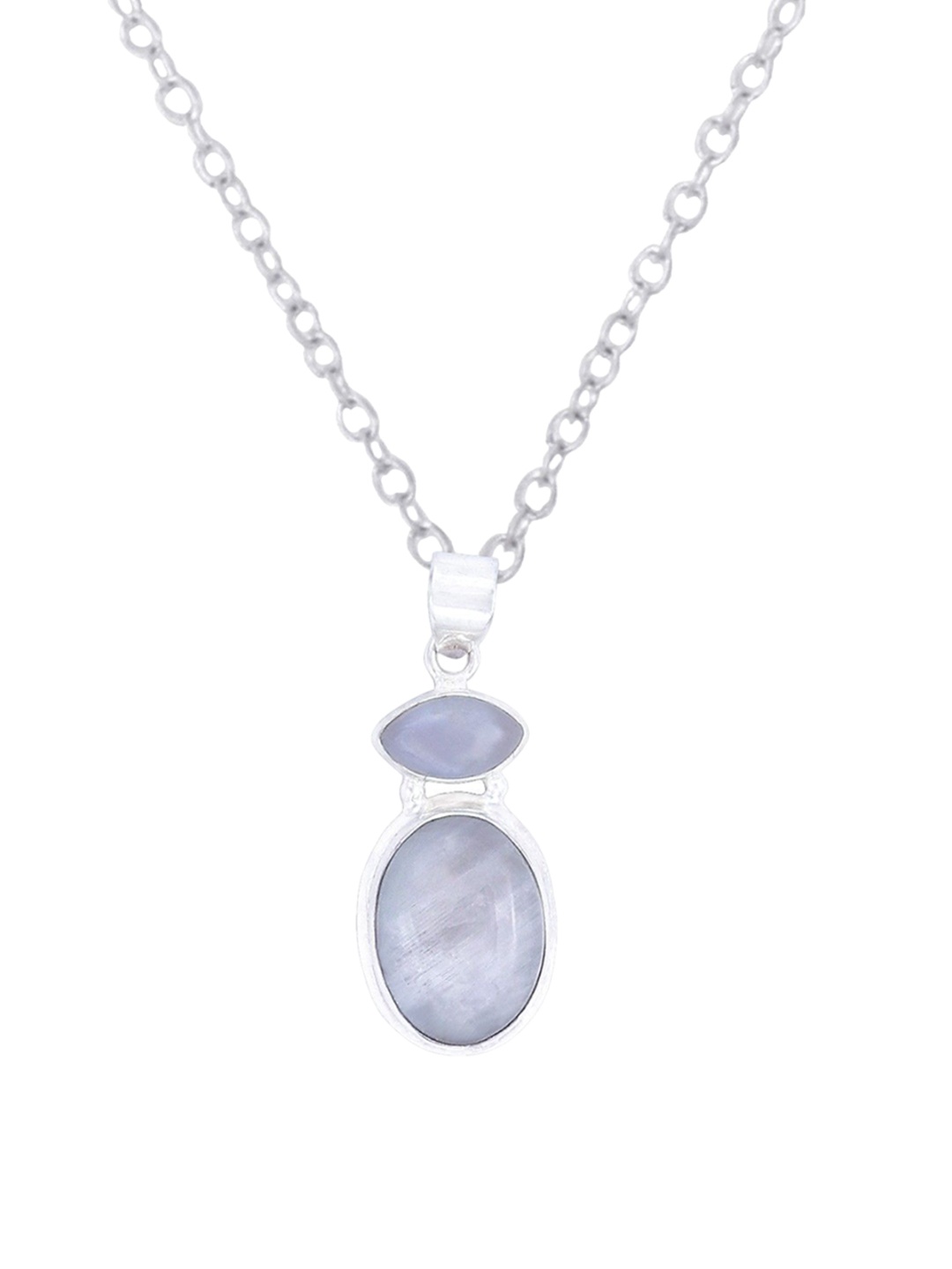 

Exotic India Rainbow Moonstone Sterling Silver Pendant