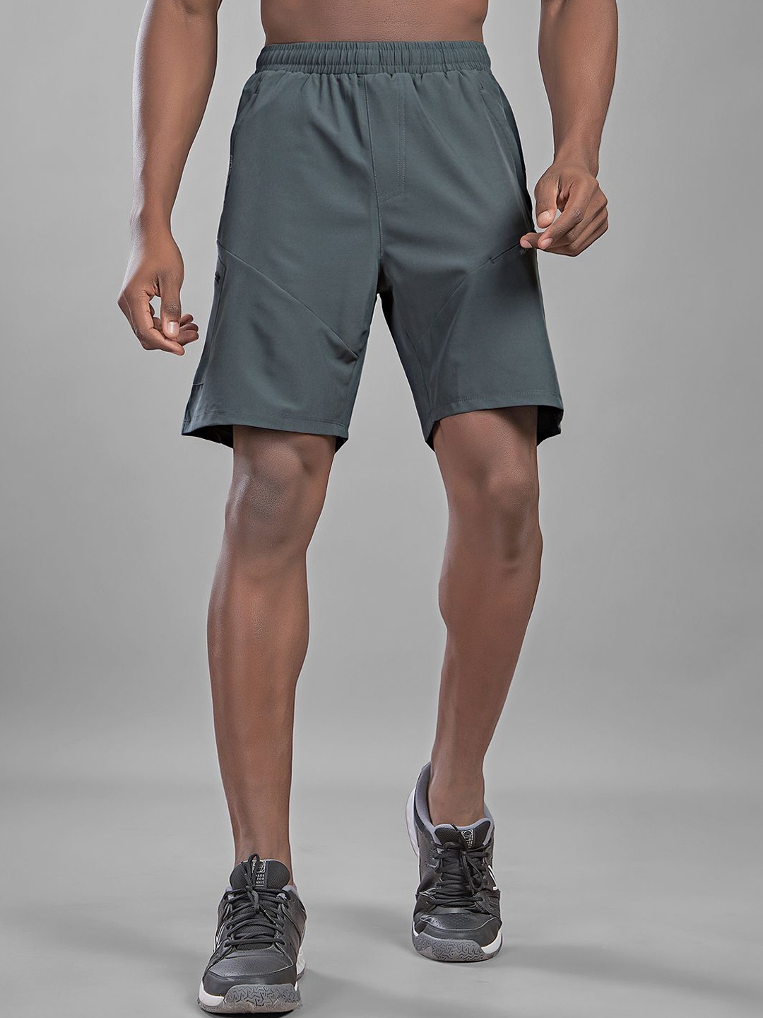 SPORT SUN Men Mid Rise Regular Fit Sports Shorts, Grey