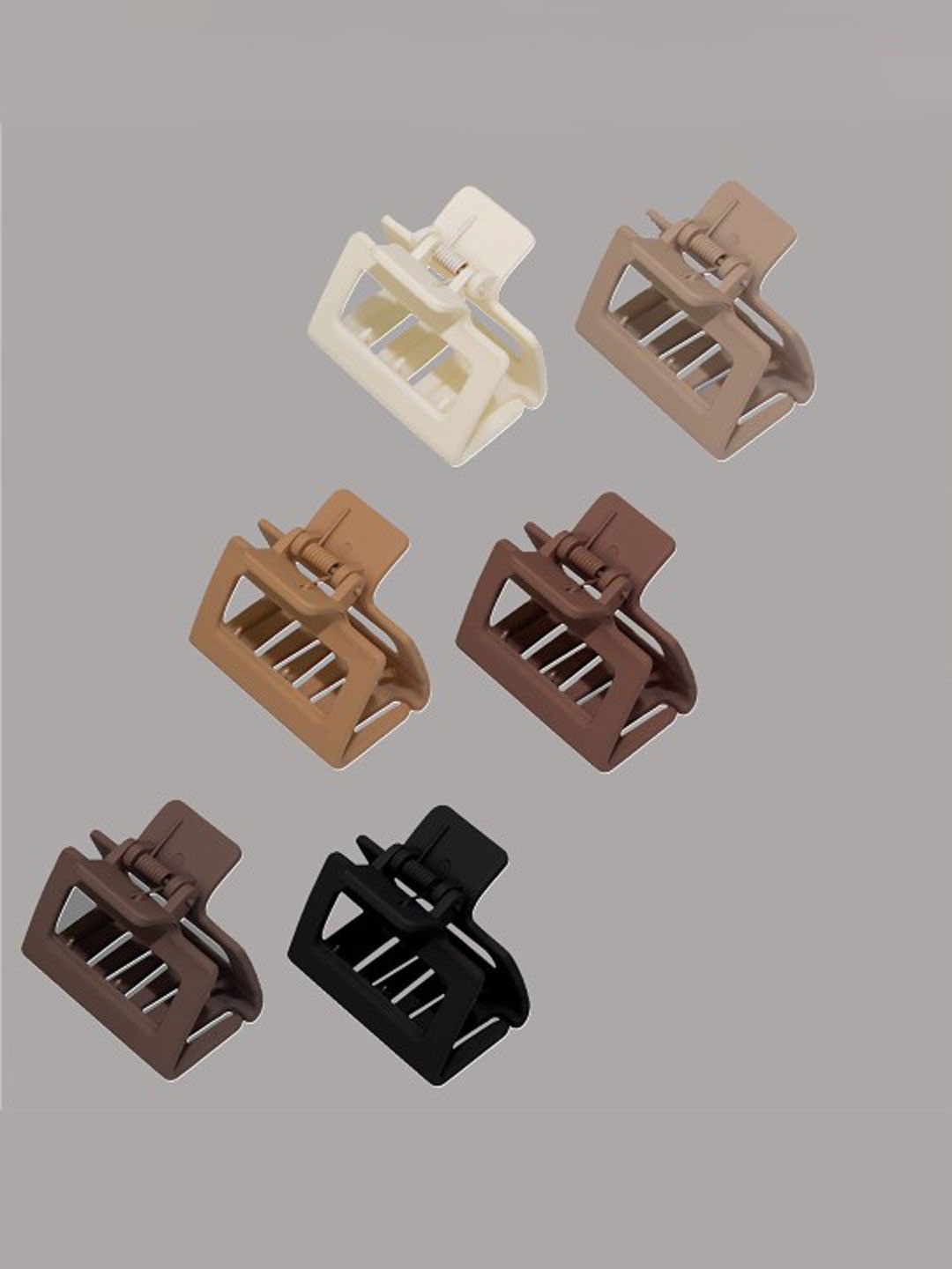 

Xivir Women Set of 6 Matte Square Claw Clip, Black