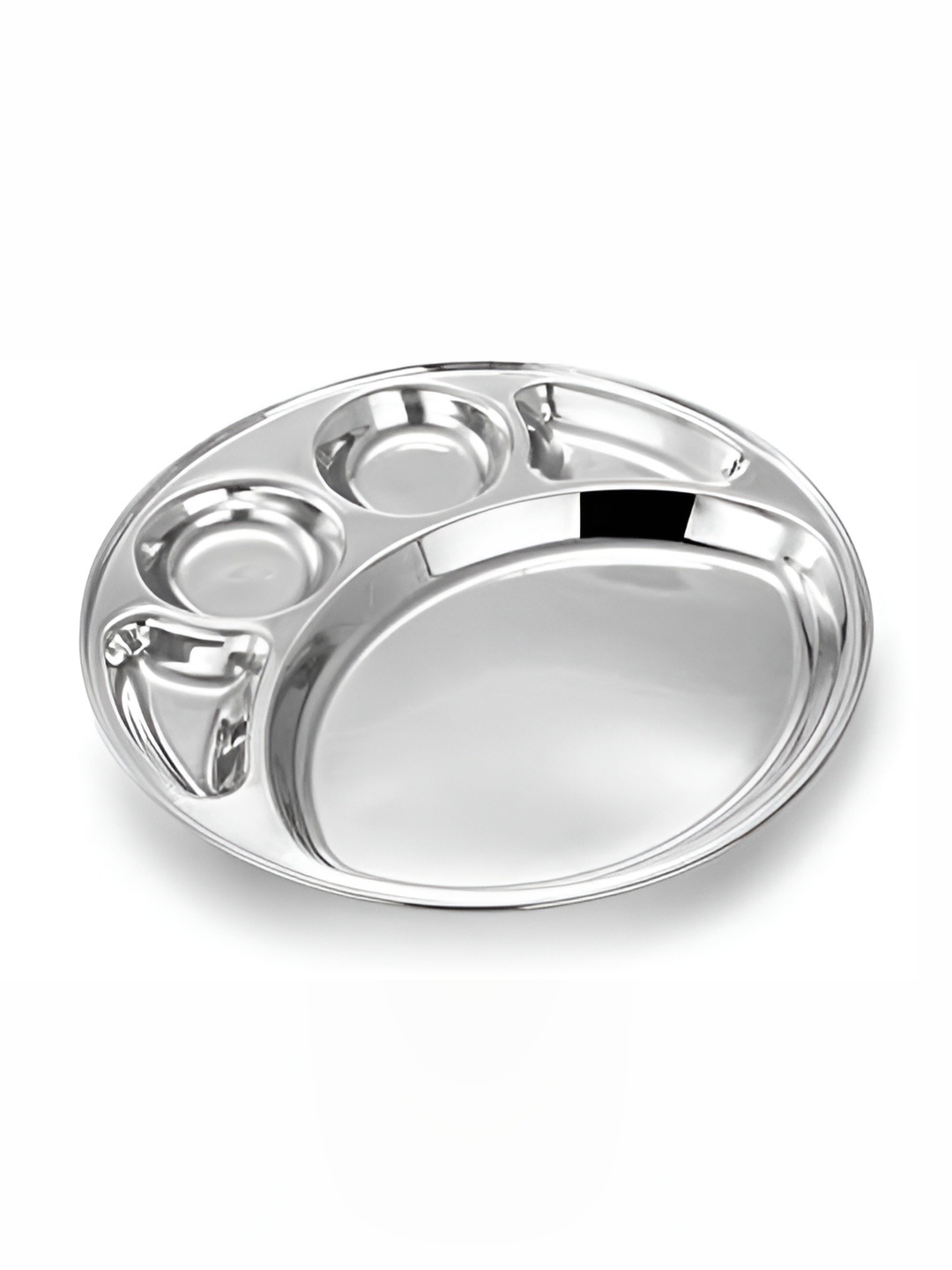 

Expresso Silver Toned Heavy Duty 5 Compartment Divided Dinner Plate