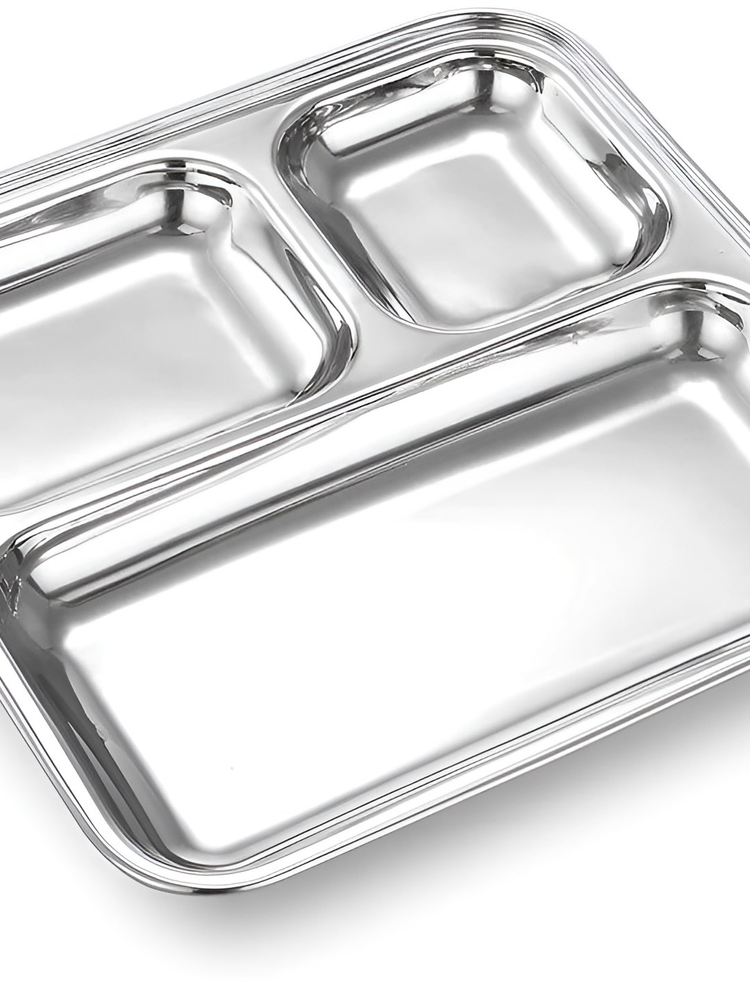 

Expresso Silver Toned 3 Compartment Dived Plate