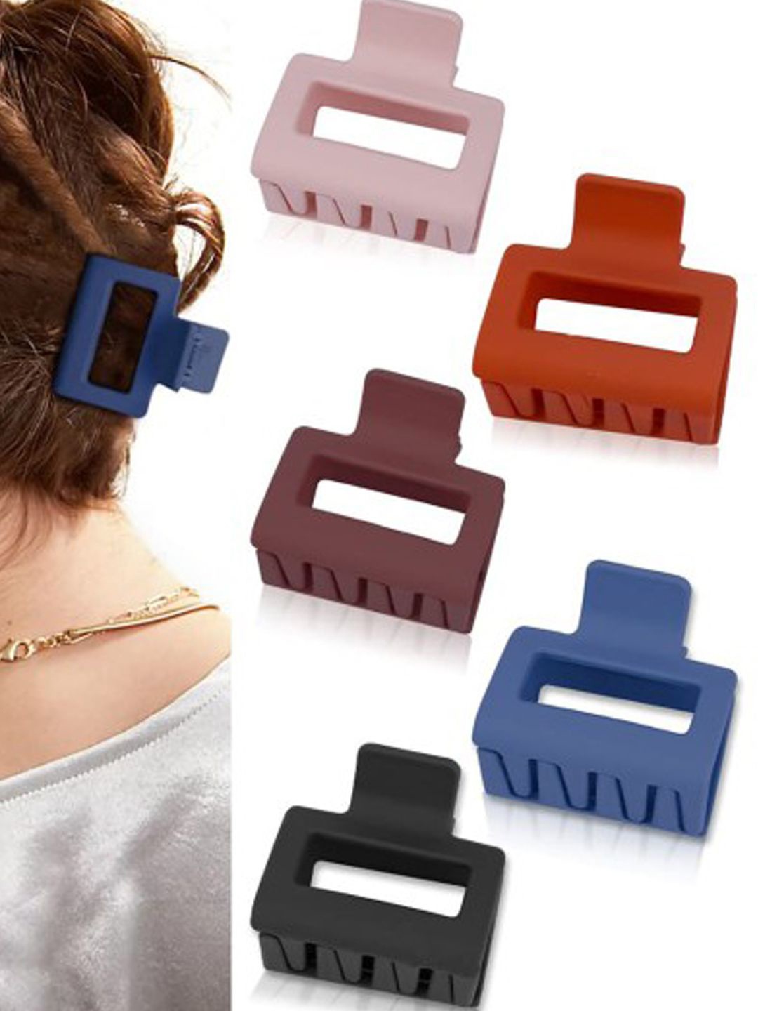 

Xivir Women Set of 5 Claw Clip, Red