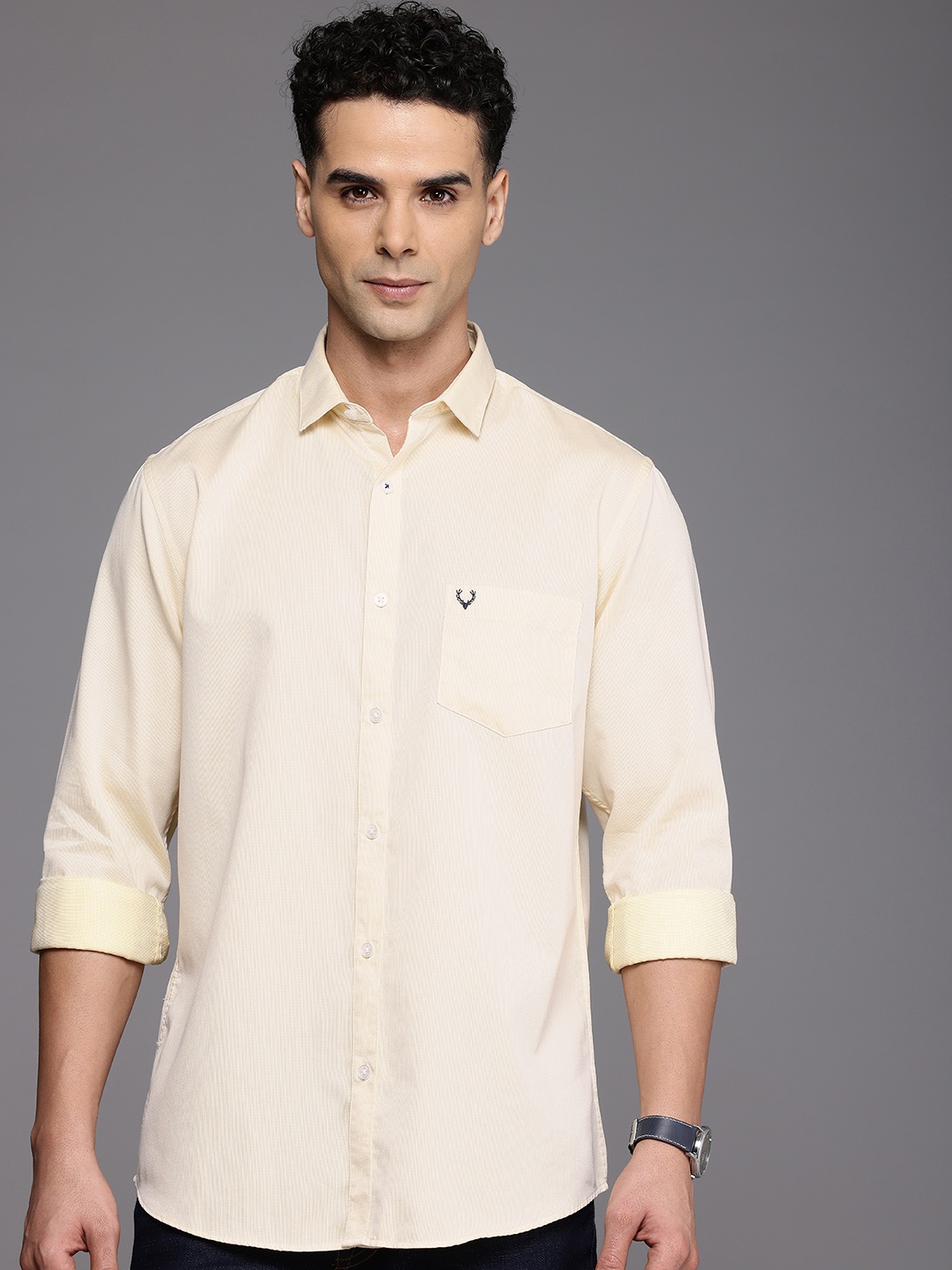 

Allen Solly Classic Opaque Pure Cotton Casual Shirt, Yellow