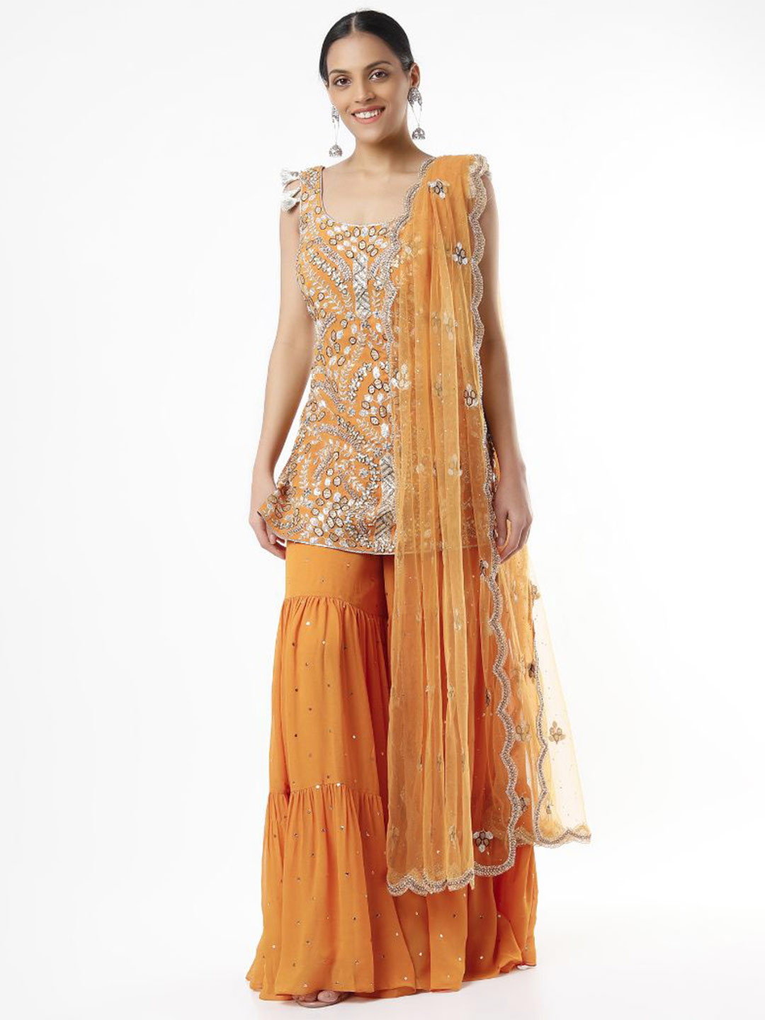 

Payal Singhal Embroidered Kurta With Dupatta, Mustard