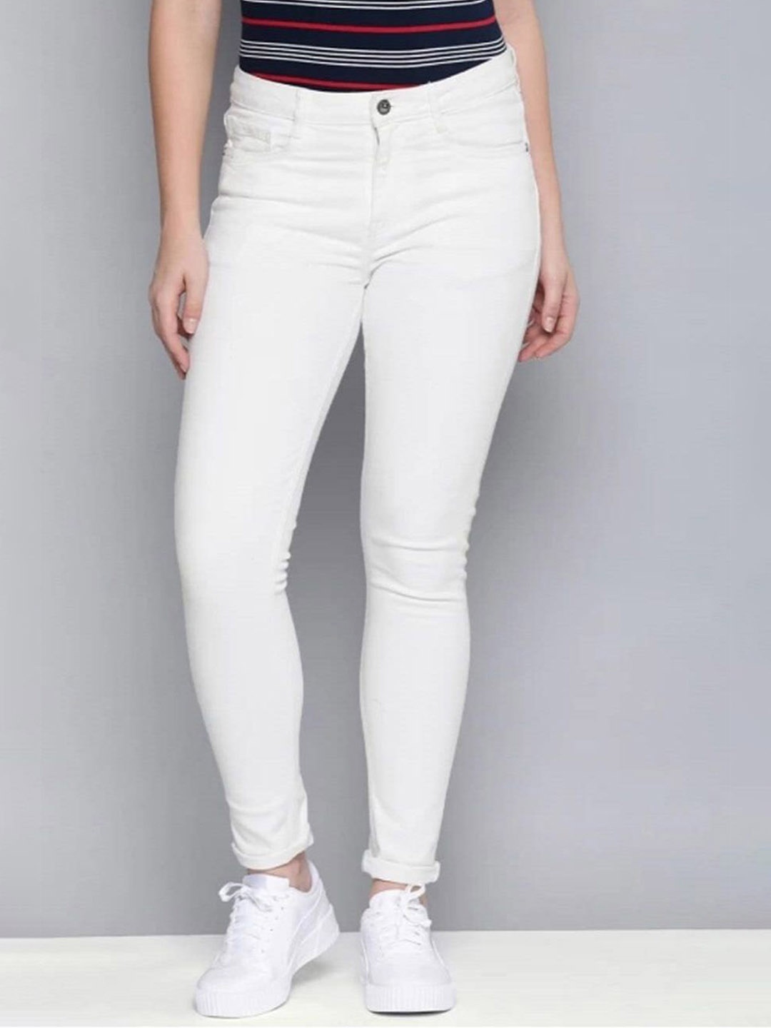 

Perfect Outlet Women High-Rise Stretchable Jeans, White