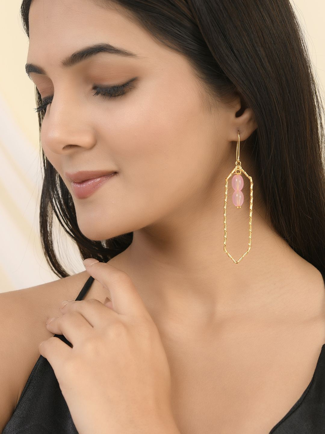 

Silvermerc Designs Gold-Plated Beaded Drop Earrings