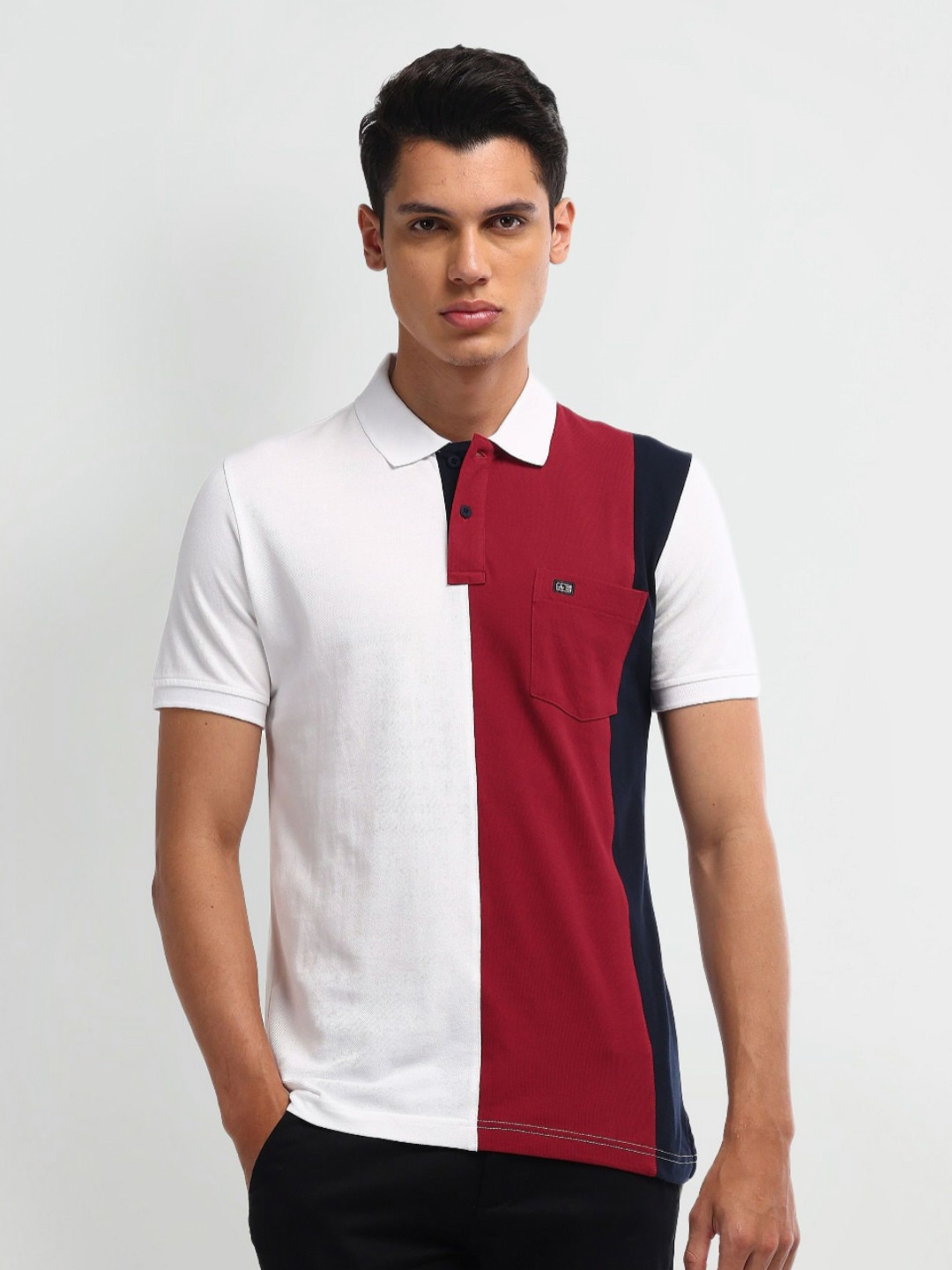

Arrow Sport Men Printed Polo Collar Cotton Tshirt, White