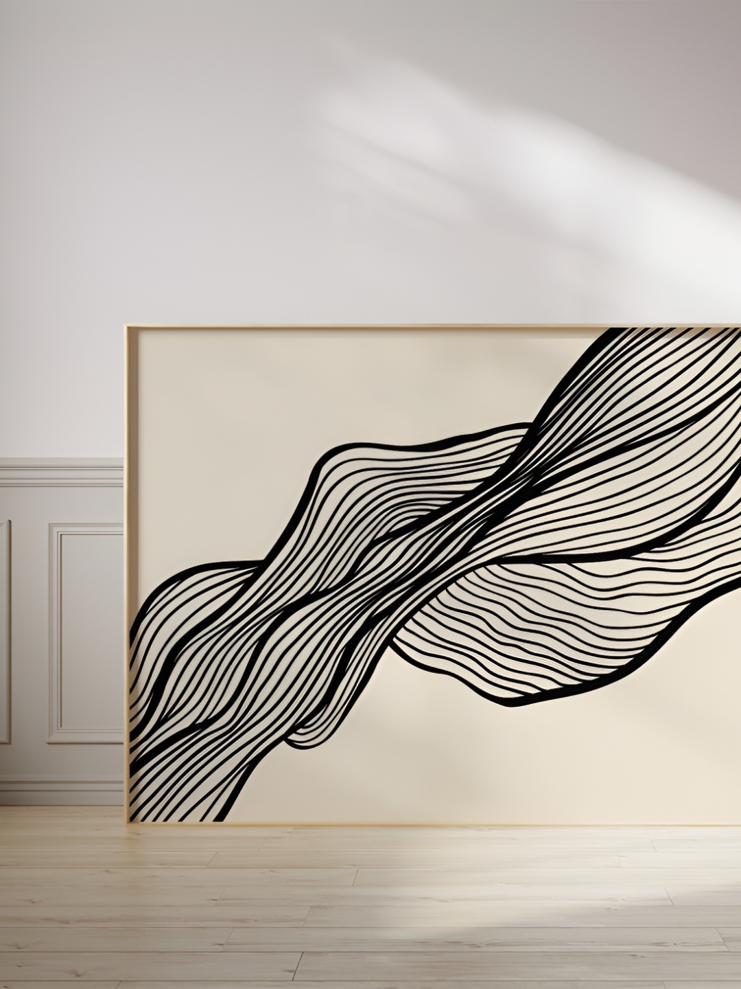 

SAF Brown & Black Wooden Abstract Painting Wall